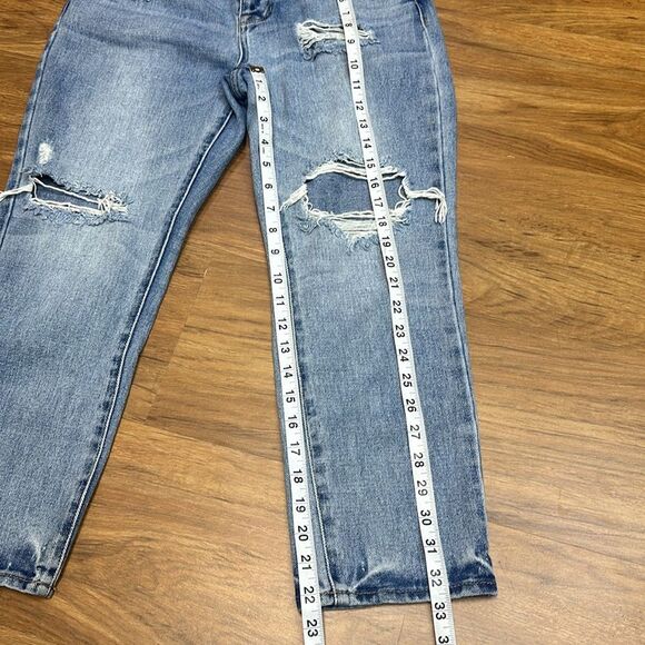 Pacsun Jeans Women Mom Jeans size 26 Bottom Up Distressed, Light Wash Denim - Picture 10 of 10